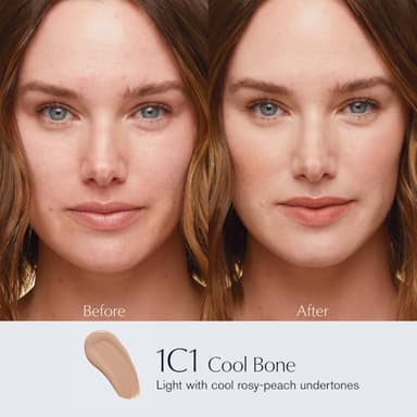 Estée Lauder Double Wear Sheer Matte Foundation SPF 19 | 12-Hour Wear, 1.0 Fl Oz, 1C1 Cool Bone - Image 3
