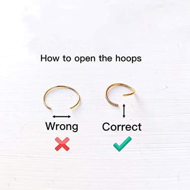 14K Gold Filled Small Hoop Earrings for Cartilage Nose, Tiny Thin 7mm Piercing Hoop Ring 22 Gauge - Image 8