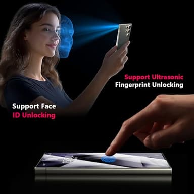 X-it for Samsung Galaxy S23 Ultra Screen Protector Privacy [Auto Alignment/Dust Removal],Bubble-Free,[100% Ultrasonic Fingerprint ID] Easy Installation Full Coverage Anti-Spy [Non-Glass] 2 Packs - Image 3