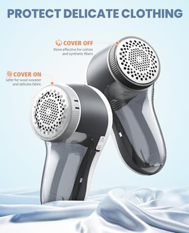 POPCHOSE Fabric Shaver, Lint Remover for Clothes, Electric Lint Shaver with 6-leaf Blades, Sweater Shavers to Remove Pilling for Clothing, Couch, Furniture, Fuzz, Lint Ball, Pillings, USB Rechargeable - Image 5