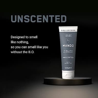 Mando Whole Body Deodorant For Men - Invisible Cream - 72 Hour Odor Control - Aluminum Free, Baking Soda Free, Skin Safe - 3 ounce (Pack of 2) - Unscented - Image 3