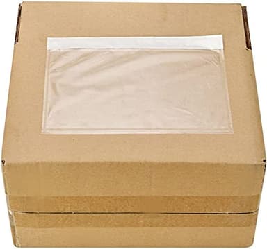 9527 Product 7.5" x 5.5" Clear Adhesive Top Loading Packing List/Shipping Label Envelopes (200 Pack) - Image 2
