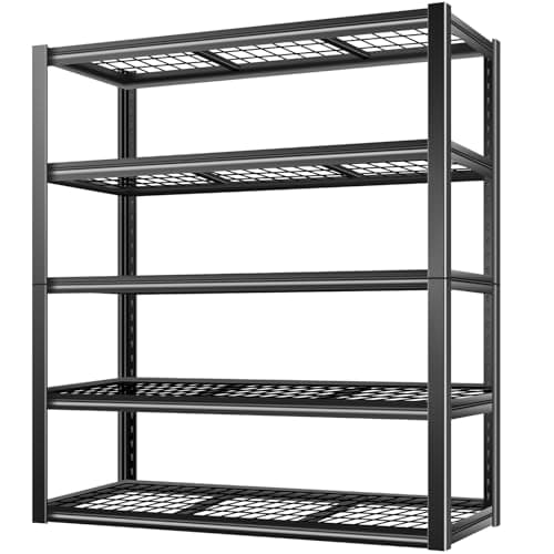 BILT HARD 48" W Garage Shelving 3000 LBS, 72" H x 18" D Storage Shelves, 5-Tier Industrial Heavy Duty Storage Shelves, Steel Shelving with Adjustable Rack, Black - Image 1