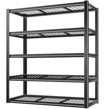 BILT HARD 48" W Garage Shelving 3000 LBS, 72" H x 18" D Storage Shelves, 5-Tier Industrial Heavy Duty Storage Shelves, Steel Shelving with Adjustable Rack, Black - Image 1