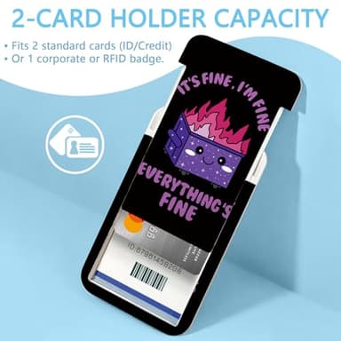 Gctriki Dumpster on Fire Lanyards for ID Badges and Keys, Funny Badge Reel Retractable Heavy Duty with Carabiner Clip, I'm Fine ID Badge Holder with Breakaway Lanyard, Teacher Nurse Office Gifts - Image 7