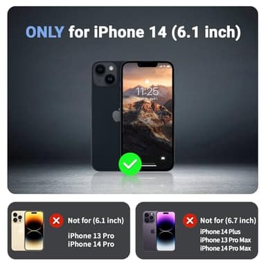 jaroco Magnetic for iPhone 14 Case, [Compatible with MagSafe][Military Grade Drop Protection][Heavy Duty Protection][Non-Slip][Shockproof] 2-Layer Durable Bumper Phone Case 6.1''-Black - Image 7