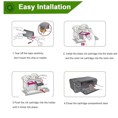 Ink 67XL Replacement for HP 67XL Ink Cartridges Black Color Combo Pack Compatible for HP Ink 67 Fit for DeskJet 2700e 2700 2855e 2755e 2755 4155e 4255e for Envy 6000 6055e 6400 Printer 2 Pack - Image 5