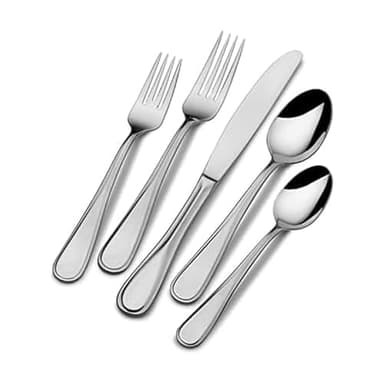Mikasa Bravo 65-Piece Flatware Set for 12, 18/10 Stainless Steel Silverware with Full Service, Includes Forks, Knives, Spoons, and Serving Utensils - Image 1