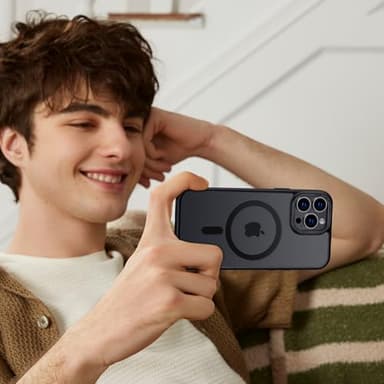 Hython Case for iPhone 12 Pro Case Magnetic Translucent Matte Phone Cases 6.1" [Compatible with MagSafe] Thin Slim Fit Shockproof Bumper Hard Protective Cover for Women Men Girls, Frosted Black - Image 6