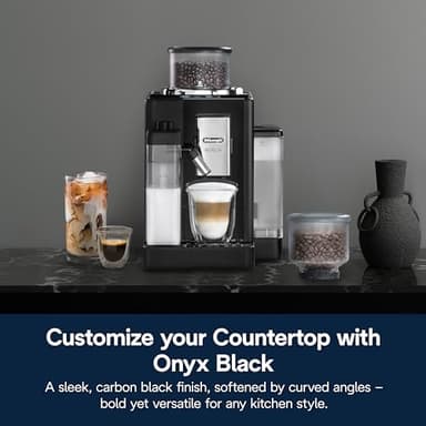 De'Longhi Rivelia Automatic Espresso Machine with Grinder & Milk Frother – All-in-One Coffee Maker, Hot & Iced Latte, Cappuccino, Bean Switch System, Burr Grinder, Compact Italian Design, Black - Image 7