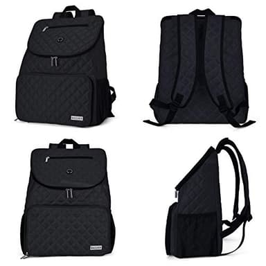 BAGLHER Dog Travel Bag, Airline Approved Pet Supplies Backpack, Dog Travel Backpack with 2 Silicone Collapsible Bowls and 2 Food Baskets, Black - Image 2