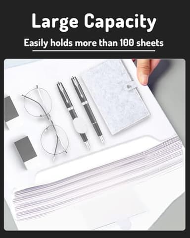 Forvencer Binder Pocket, 10 Pack Super Heavyweight Plastic Folders with Tight Closure, Folders with Pockets Side Loading, Binder Organizer, Binder Dividers with Pockets, Letter Size, Clear - Image 5