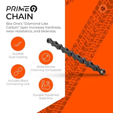 Box One/Two Prime 9 X-Wide 11-50T Range Multi Shift Drivetrain Cycling Groupset Shifter Rear Derailleur Bike Cassette Chain Shift Cable & Housing Kit - Image 6