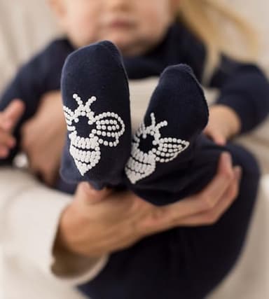 Burt's Bees Baby Baby Boy's Sleeper PJs, 100% Organic Cotton, One-Piece Footie, Zip Up Jumpsuit, Snug Fit Pajamas, Midnight Solid Rib, 12 Months - Image 5