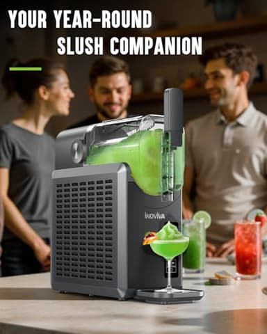 Slushie Machine, No Ice Needed, 68 oz INOVIVA Slushy Machine for Home with Self-Cleaning Function, Professional Frozen Drink Maker, 5 Preset Programs, Frozen Margaritas, Frappés, Milkshake, and More - Image 8