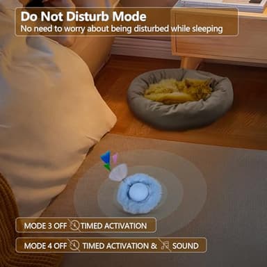 ORSDA Interactive Cat Toys Ball, Automatic Fast Rolling Ball in Pouch, Hide and Seek for Indoor Cats, Motion Chirping Activated Moving Toy, 5 Holes Mat Mouse Catching Game - Image 6