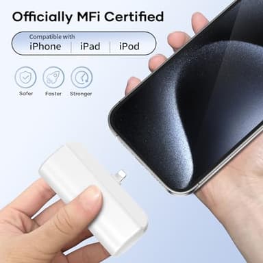 5000mAh Mini Portable Charger Compatible with iPhone 14/13/12/11/XR/XS/X/8/7/6, MFi Certified Ultra-Compact 20W PD Fast Charging Power Bank Mini Cute Battery Pack (2Pack) - Image 3