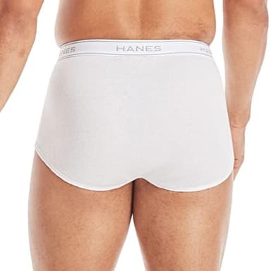 Hanes Mens Moisture-wicking Cotton Briefs, Available In White And Black, Multi-packs, White - 9 Pack, Medium US - Image 3