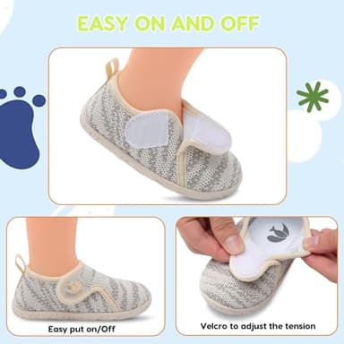 FEETCITY Baby First Walking Shoes Boys Girls Toddler Sneakers Anti-Slip Newborn Crib Shoes - Image 3