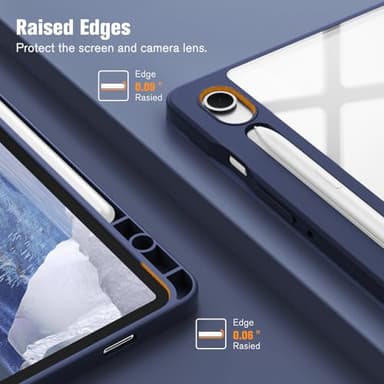 Fintie Hybrid Slim Case for Samsung Galaxy Tab S10 Lite/ S10 FE/ S9 FE 10.9 Inch/Tab S9 11 Inch with S Pen Holder, Shockproof Cover with Clear Transparent Back Shell, Auto Wake/Sleep,Blooming Hibiscus - Image 7