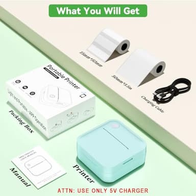 Miouca Label Maker Machine with Tape - 14 Sizes Mini Sticker Printer Bluetooth Label Printer for Home Office Organization, Portable Thermal Sticker Maker Print Pod with Multiple Templates for Phone - Image 9