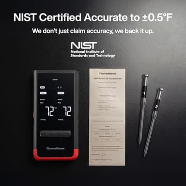 ThermoMaven Smart Bluetooth Wireless Meat Thermometer: Standalone Base, WiFi Unlimited Range, 6 Sensors with NIST Certified Accuracy, 2 Probes for Kitchen, BBQ, Grill, Oven, Smoker, Rotisserie - Image 5