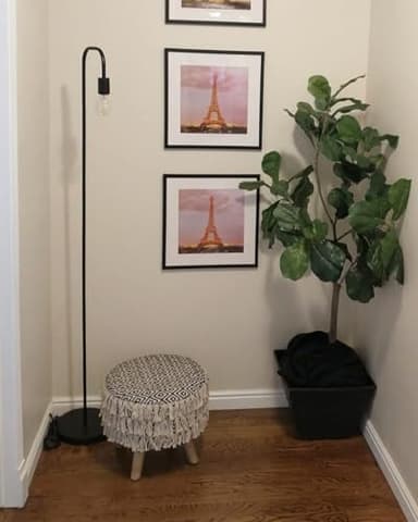 Oneach 63.75" Industrial LED Floor Lamp for Living Room Bedroom Reading Office Metal Minimalist Standing Lamp Tall Pole Lamps Office Black(Bulb not Included) - Image 7