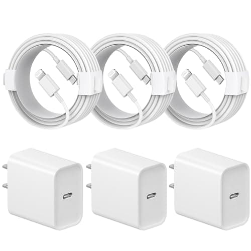 iPhone 14 13 12 11 Charger Fast Charging iPhone Fast Charger 3-Pack 20W iPad Charger 6FT C Chargers Fast Charging Cord Whit iPhone 14/14 Pro Max/13 Pro/13/12 Mini/12 Pro Max/11 Pro Max/Xs and iPad - Image 1