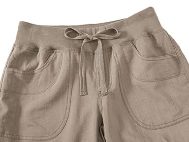 MoFiz Women's Sports Capri Pant Cargo Hiking Pants Lightweight Quick Dry Running Outdoor Capris for Women UPF 50+ Button Pockets Khaki M - Image 5