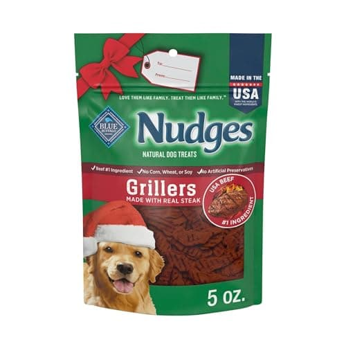 Blue Buffalo Nudges Grillers Dog Treats, Steak, 5-oz. Seasonal Bag - Image 1