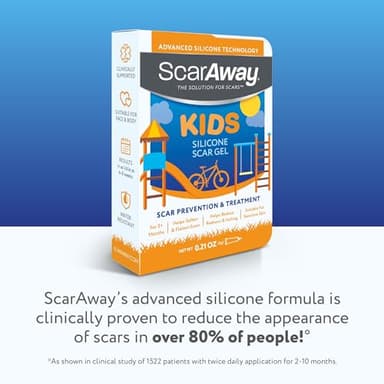 ScarAway Kids Silicone Scar Gel, 100% Medical-Grade, Helps Improve Size, Color & Texture of Hypertrophic & Keloid Scars on Face & Body from Injury, Burns & Surgery, Water Resistant, Clear, 6g - Image 8