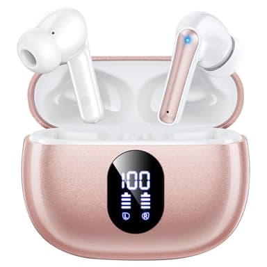 ZZU Wireless Earbuds, 2025 Ear Buds with Big Bass Stereo Sound, Lightweight Bluetooth Earbuds with 48 Hours Playtime, in-Ear Fit Earphones, IPX7, Hands-Free Calls with Al for iPhone, Android, Pad - Image 1