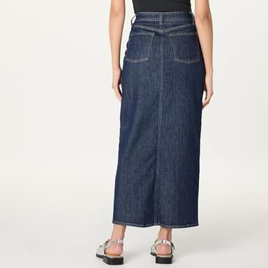 The Drop Women’s Rylie Maxi Denim Skirt with Front Slit, Dark Indigo, XXL, Plus Size - Image 2