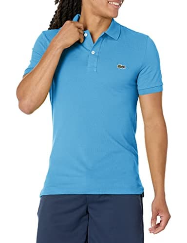 Lacoste Men's Slim Fit L.12.12 Piqué Polo Shirt, Blue, X-Large - Image 1