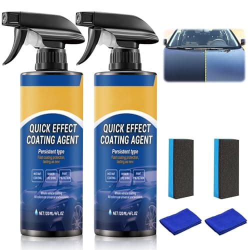 Diinou 2Pcs Advanced Car Quick-Acting Coating Agent Spray, Car Coating Spray, 2025 New Quick Effective Coating Spray,Car Scratch Wax Polish Spray Waterless Wash, Oil Film Emulsion Glass Cleaner - Image 1