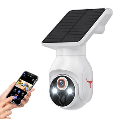 HopeFlex 1080p WiFi Security Camera with Solar Panel, Battery Powered, Pan Tilt, AI Motion Detection, Night Vision, 2-Way Talk, IP65, Cloud Storage (Sold Separately), 2.4GHz WiFi Only - Image 1