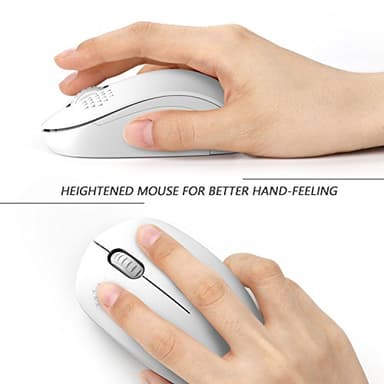 Seenda Wireless Mouse, 2.4G Noiseless Computer Mouse for PC, Tablet, Laptop - Pure White - Image 5