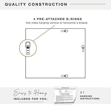 MCS Ezra 22.66x28.66 Large Wall Mirror, Brushed Nickel & Beveled Detail Mirror, Vertical & Horizontal Wall Hanging Mirror for Bathroom, Bedroom & Livingroom - Image 4