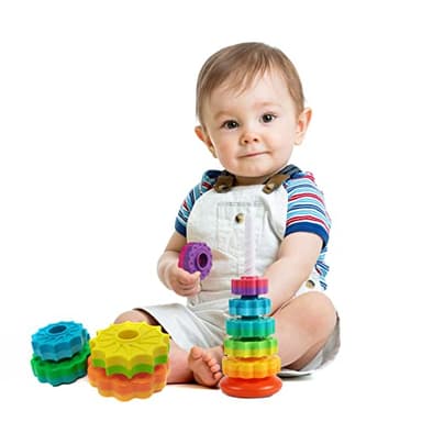 LBAIBB (1 PCS Spinning Stacking Toy,Spin Toy for Toddlers 1-3,Sensory Toys for Toddlers 1-3,Rainbow Spin Tower,Autism Spin Stack Toys,Suitable for Gifts for Boys and Girl - Image 6