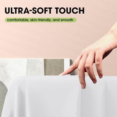 Pureegg Rectangle Table Cloth 60" x 84" – Durable Polyester Tablecloth Offers Reusable & Washable Protection, Ideal for Outdoor Party, Picnic, Wedding, Banquet and Birthday, 9 Pack, White - Image 2