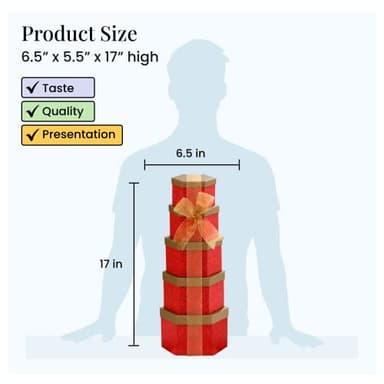 Broadway Basketeers Snacks and Sweets Ruby Red Gift Basket Tower, Anniversary, Birthday, Thinking of You for Women, Mom, Step-Mother, Wife, Girlfriend, Her or Him - Image 6