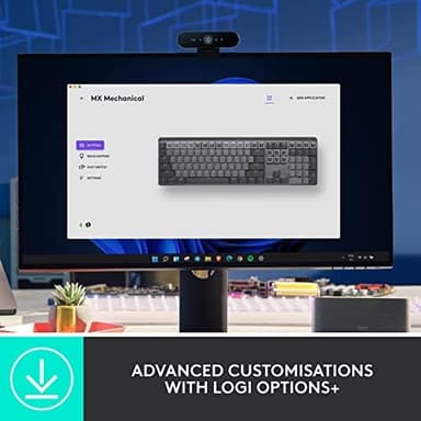 Logitech MX Mechanical Wireless Illuminated Performance Keyboard, Tactile Quiet Switches, Backlit Keys, Bluetooth, USB-C, macOS, Windows, Linux, iOS, Android, Metal, ‎Graphite - Image 7