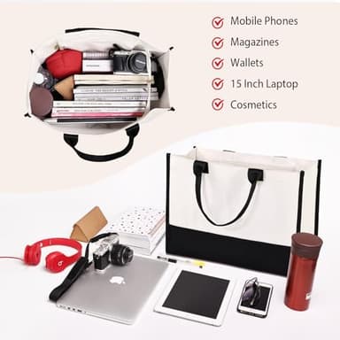 Lamyba Bride To Be Gifts for Wedding, Bridal Shower Gifts, Bachelorette Party, Engagement,Honeymoon, Bride Bag Tote with Makeup Bag - Image 5