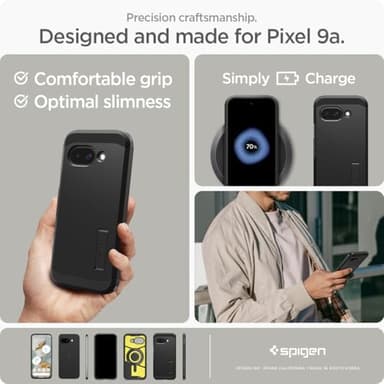 Spigen for Pixel 9a Case, Tough Armor (Ai) MagFit (2025) [Compatible with MagSafe Accessories] - Black - Image 7