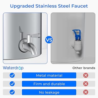 Waterdrop Gravity-fed Water Filter System, with Upgrade 3 Black Carbon Filters and Metal Spigot, 9000 Gallon Longer Lifespan and 150% Faster Flow, King Tank Series, 2.25G - Image 9