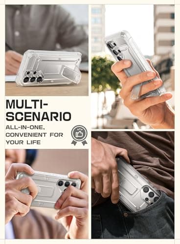 SUPCASE for Samsung Galaxy S25 Ultra Case with Stand (Unicorn Beetle Pro), [2 Front Frames] [Built-in Screen Protector & Belt-Clip] Military-Grade Protection Phone Case for S25 Ultra 6.9 Inch, Clear - Image 9