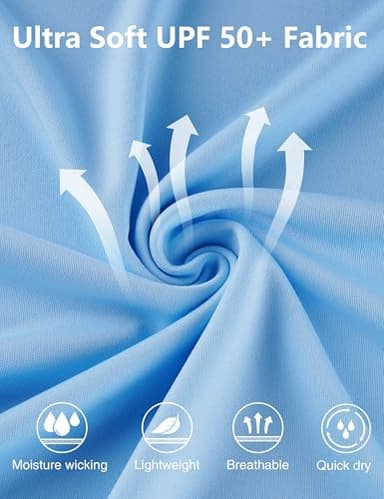 Roadbox Boys UPF 50+ Rash Guard Swim Shirt, Kids Long Sleeve Sun Protection Shirts, Youth UV Athletic Beach Rashguard - Image 3