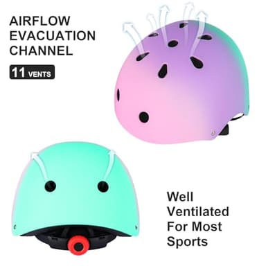 Kids Bike Helmet for 3-5-8-14+ Age Girls and Boys, Kids Helmet with Knee Pads Elbow Pads Wrist Guards,Ventilation Multi-Sport Scooter Roller Skate Rollerblading Skateboarding Climbing Cycling - Image 6