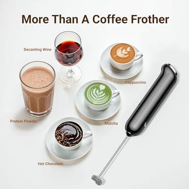 InstaWhisk Milk Frother with Variable Speed, Rechargeable Coffee Frother Wand with Detachable Double Whisk, Drink Mixer Handheld Electric Stirrer for Latte, Cappuccino, Matcha, Almond Milk, Protein - Image 8