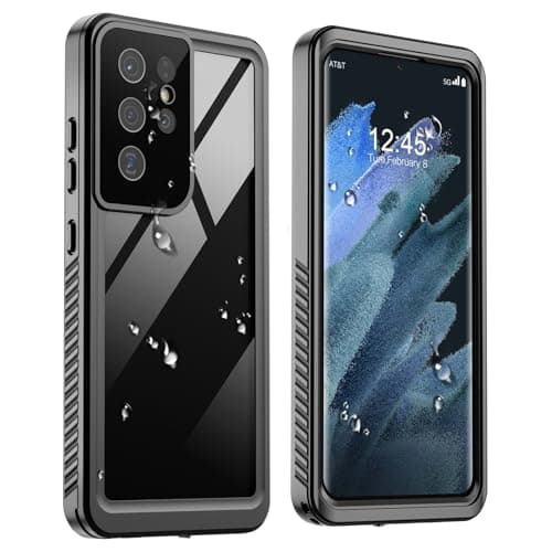 zapica Designed for Waterproof Samsung Galaxy S21 Ultra Case, Built-in Camera & Screen Protector [IP68 Waterproof][Military Drop Proof] Full Body Protective Phone Case for Galaxy S21 Ultra,Black/Clear - Image 1